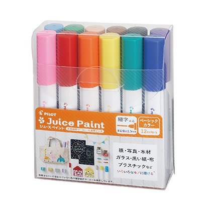 （まとめ買い）水性マーカー ジュースペイント 細字 12色セット SJP240FN-12C [x3]