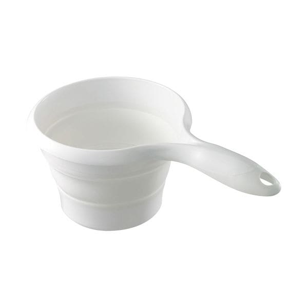 （まとめ） 伊勢藤 折りたためる ソフト手おけ1.2L ホワイト I-523W 1個 10セット