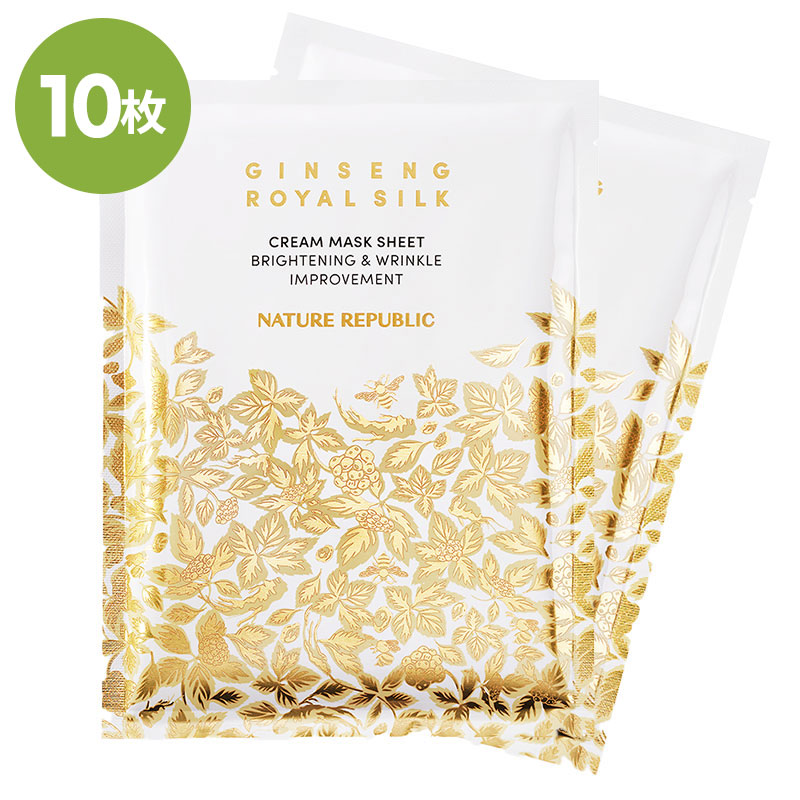 [正品]紅蔘 ロイヤルシルククリーム パック10枚 / エイジングケア