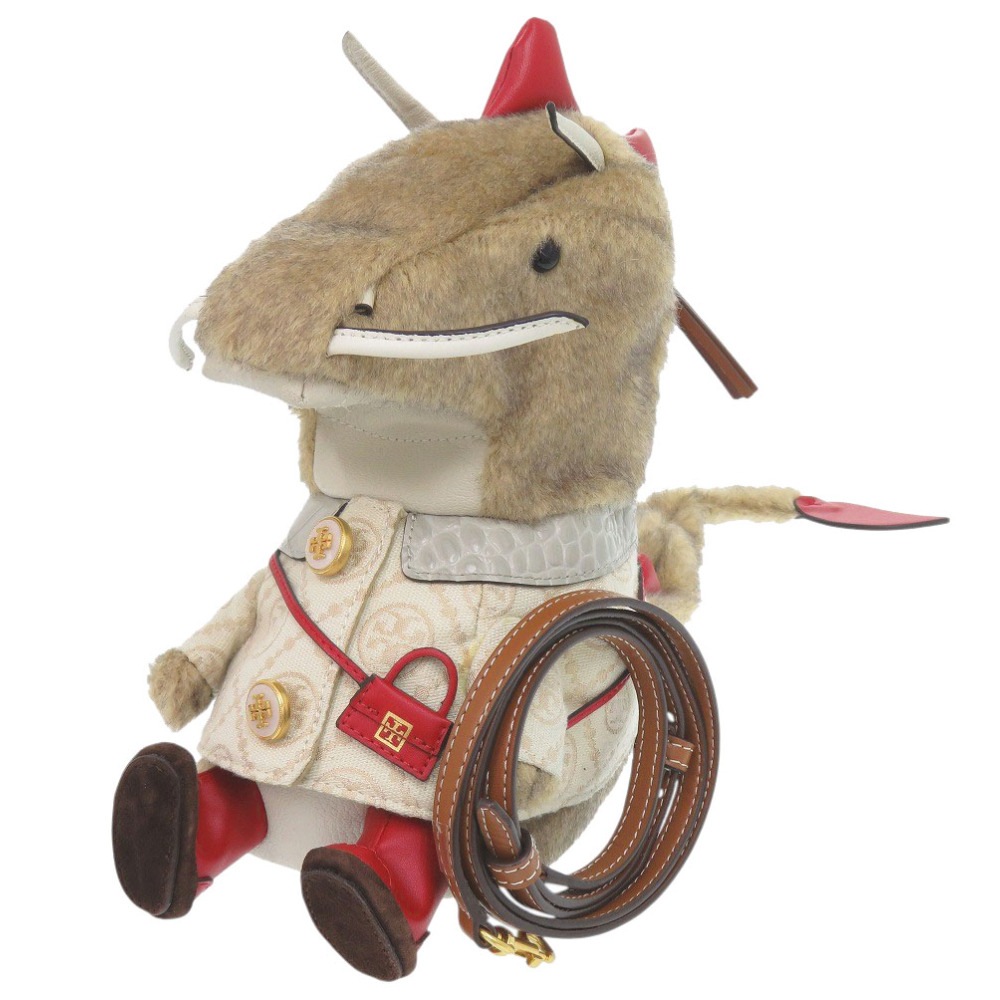 新品同様 ドラゴンバッグ ショルダーバッグ フェイクファー ベージュ 1881【中古】 レディース