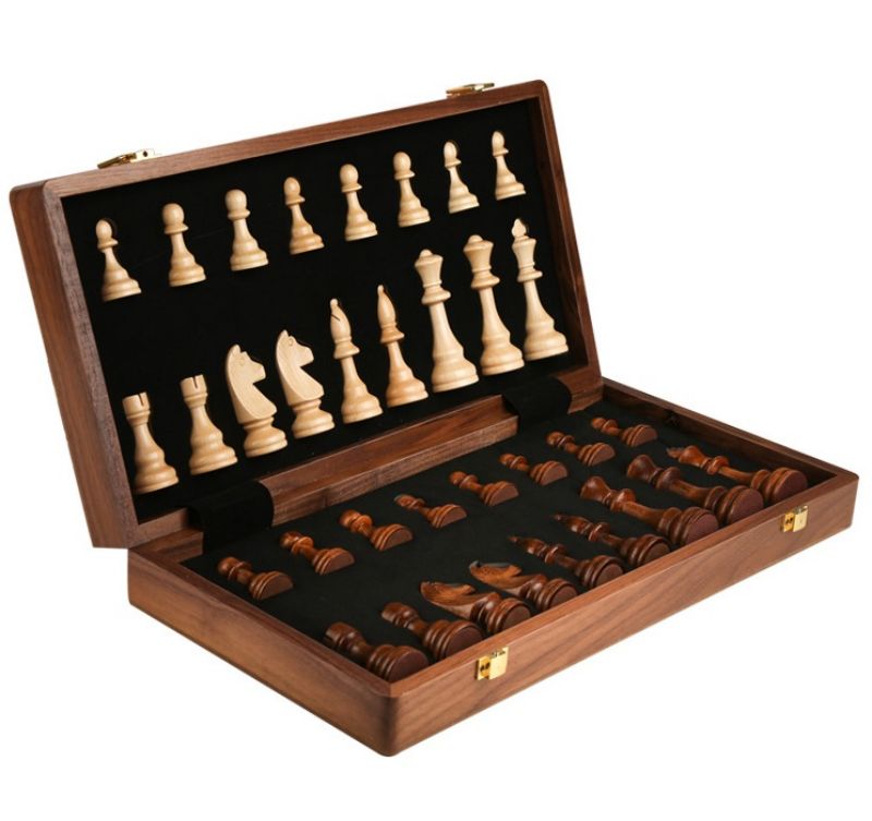 国際木製チェス盤旅行収納ピース無垢材チェスセットの子供大人のための折りたたみ式教育チェスセットおもちゃ ファミリートイ ゲーム チェス