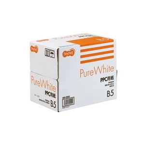 （まとめ） TANOSEE PPC用紙 Pure White B5 1箱（2500枚：500枚5冊） (10セット)