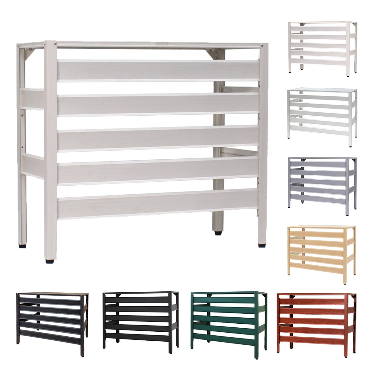 アルマックス(Almax) アルミ製 室外機カバー (ホワイト) 実用新案登録商品 アルミ製 エアコンカバー ルーバータイプ アルマックス社製 KB-90W