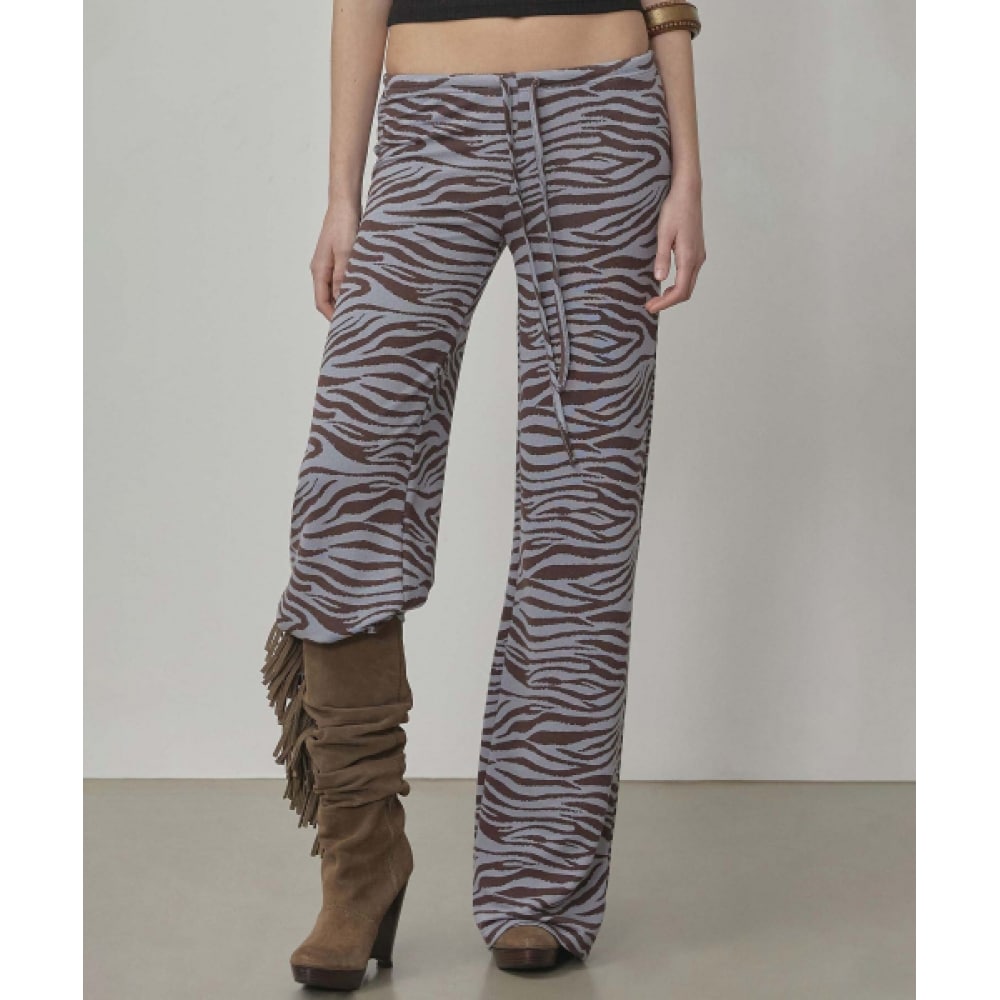 SCULPTOR サマー トゥ ゴー パンツ ブルー ゼブラ