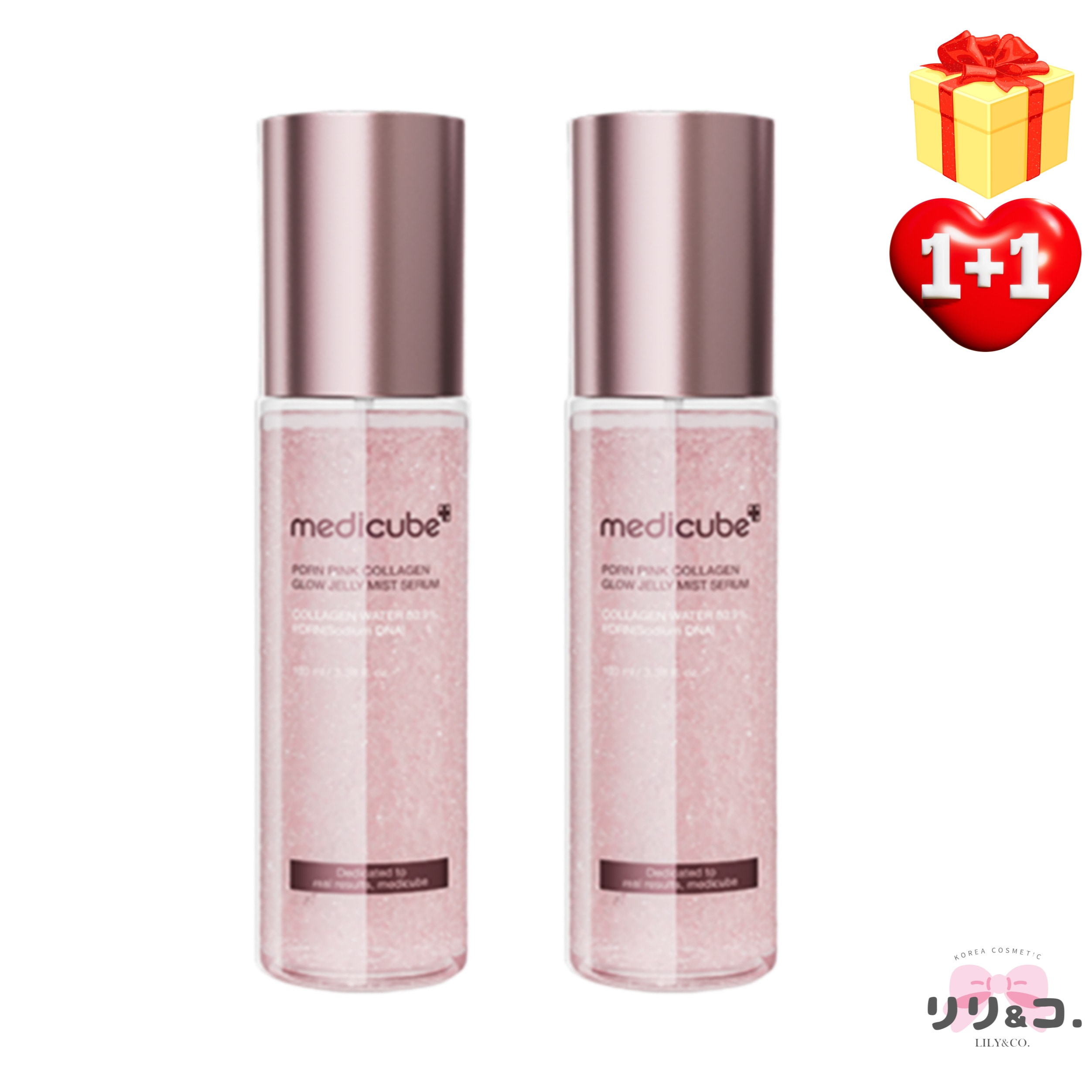 [NEW 韓国人気 1+1] PDRN ピンクコラーゲン ジェリーミストセラム 100ml＋100ml 計200ml 韓国コスメ 基礎化粧品 水分 保湿 弾力 インナードライ エイジングケア ミスト