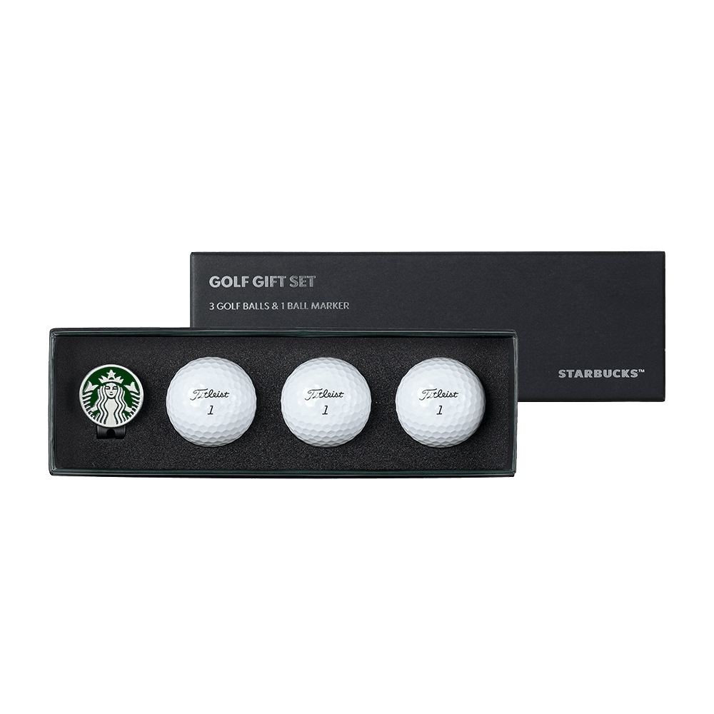 [スターバックス] バディ ブラック ゴルフボール3P ボールマーカー1Pセット