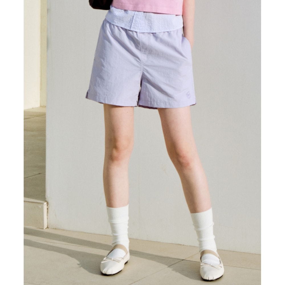COVERNAT 女性用ウインドブレーカーショーツラベンダー