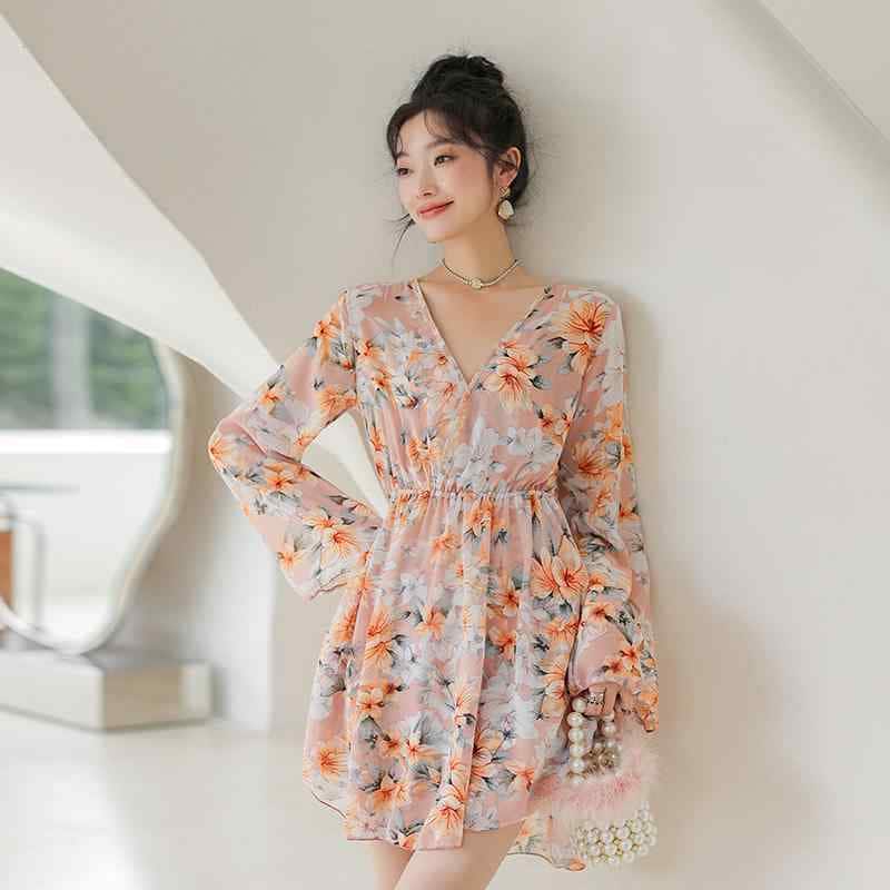 レディース ビキニ かわいい 夏 サマー 水着 Vネック ナイロン 長袖 ボクサー ブリーフ カジュアル