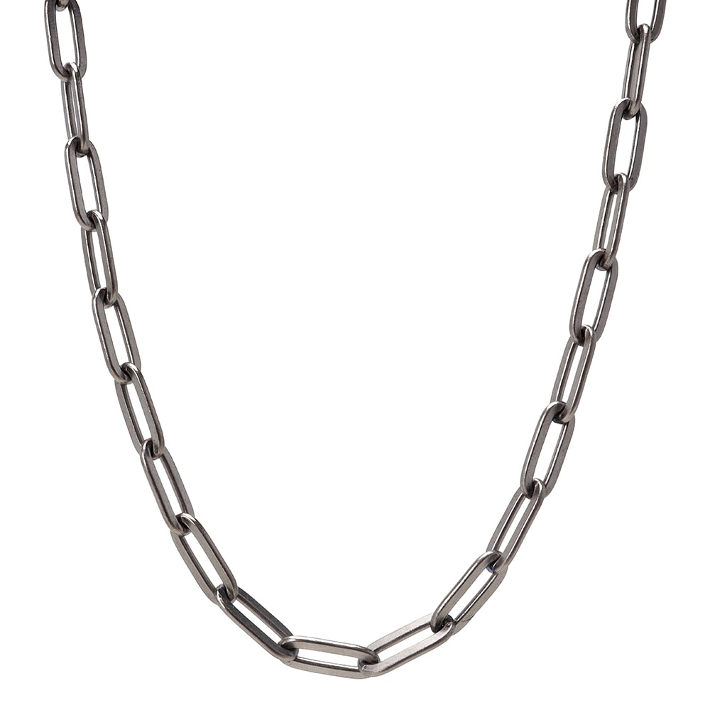 純チタン 長あずきチェーンネックレス [tc013]