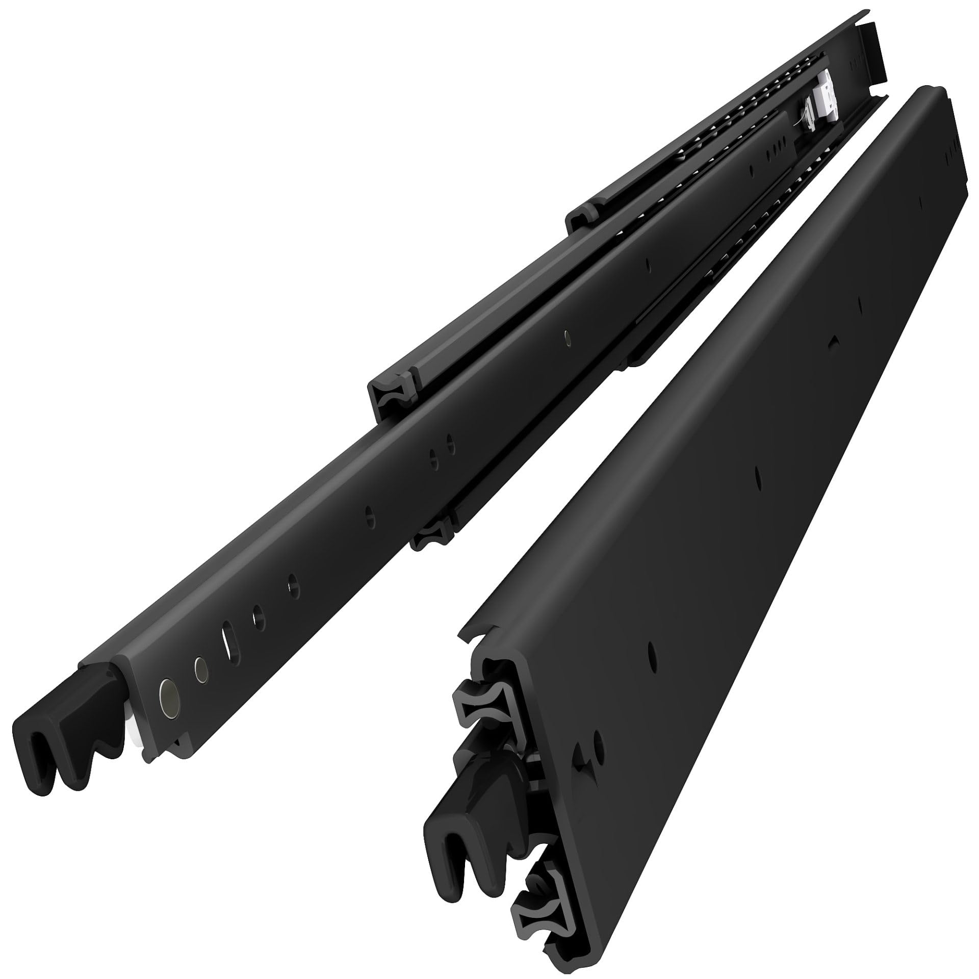 VADANIA ブラック ロック付き 超重量用スライドレール 1400mm Heavy Duty引き出しスライド VD2576-B 工業用レール 左右1セット