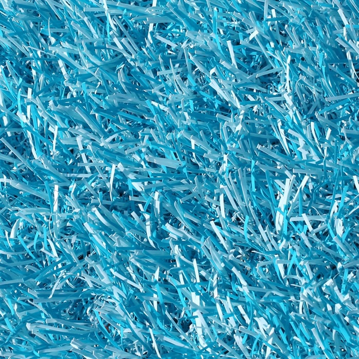 形状記憶リアル人工芝 ビビッドターフ ブルー 28mm 巾1m長さ10m VT-BLU-0110