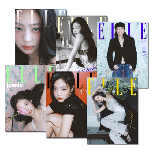 [6種セット] 韓国女性雑誌 ELLE 2025年 8月号 Special Edition (BLACKPINKのジェニ表紙6種セット)