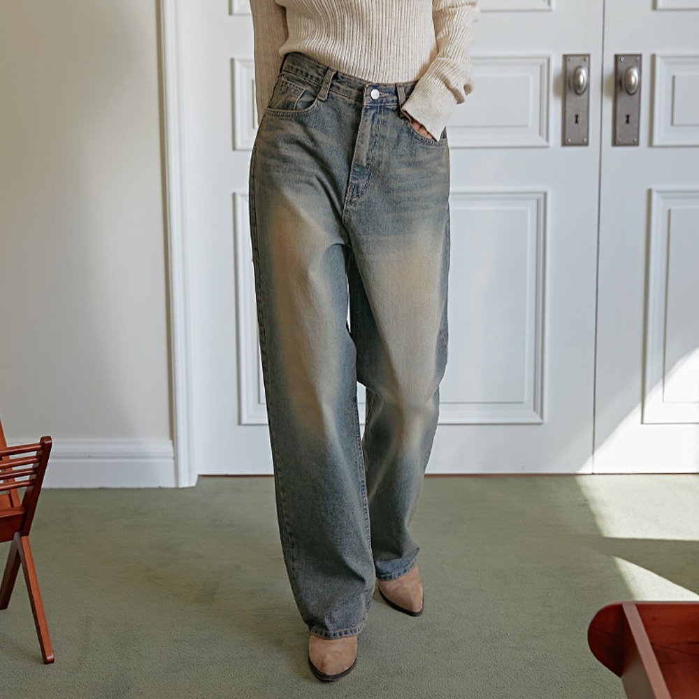 ヴィンテージウォッシュデニムパンツ