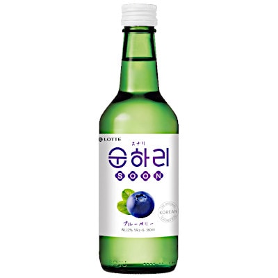 スナリ ブルーベリー味　360ml 12度ｘ20本　韓国酒　焼酎　韓国焼酎　 순하리 블루베리맛　한국소주 과일맛소주　果物酒
