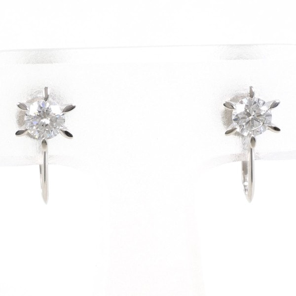 PT850 プラチナ イヤリング ダイヤ 0.252 SI1 0.251 SI1 鑑定書 中古