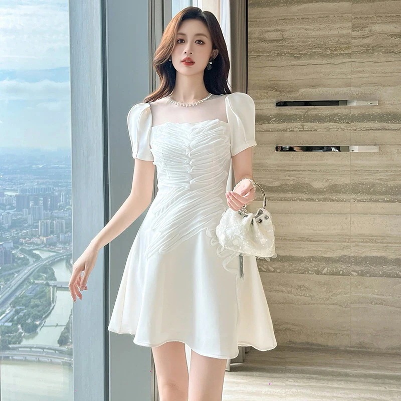 2025夏新品 小柄 ショート ドレス パーティー キャバ 大人 同窓会 披露宴 卒業式 結婚式 演奏会 ウェディング 二次会 メガ割30%までに制限