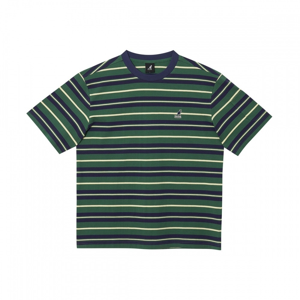 프렌들리 ストライプ半袖Tシャツ グリーン (KRECST27690) 5,656円