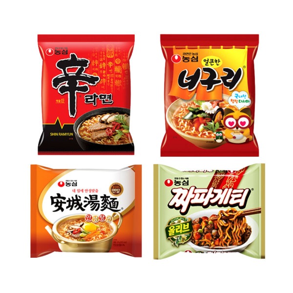 今年人気のブランド品や 農心辛ラーメンタヌキ安城湯麺チャパゲティラーメン6種集 韓国麺類