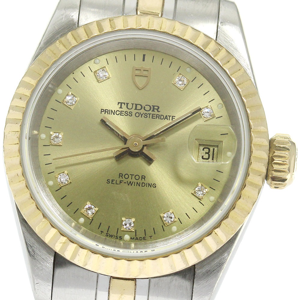 チュードル TUDOR 92413N プリンセス オイスターデイト cal.2671 10Pダイヤモンド 自動巻き レディース _837769【中古】