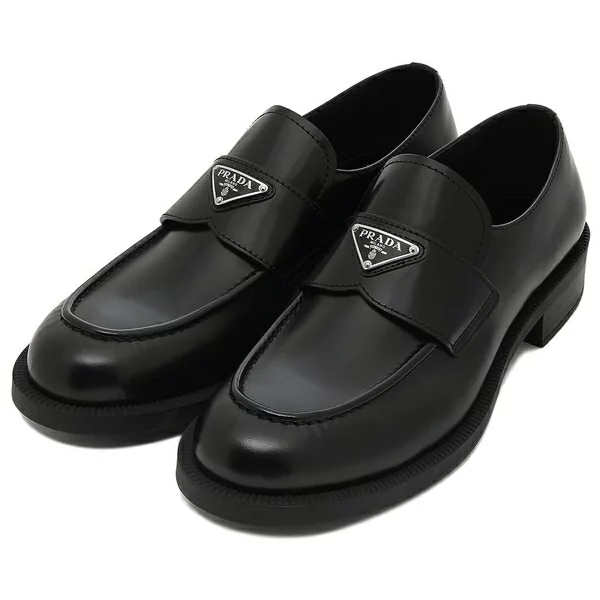 ローファー オックスフォード トライアングルロゴ ブラック メンズ 2DE145 G000 F0002 055