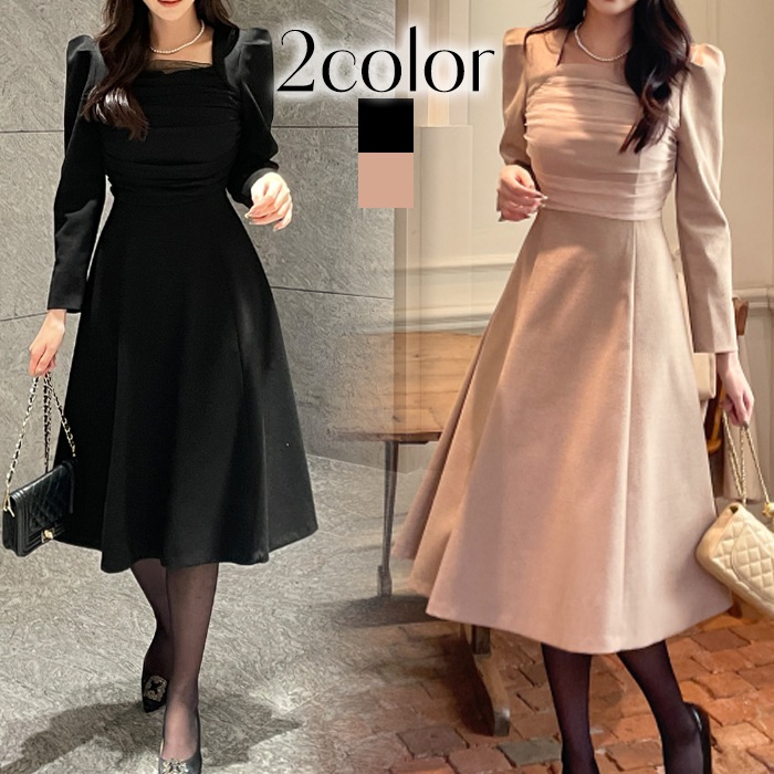 ワンピース 結婚式 エレガント パーティードレス セレモニー