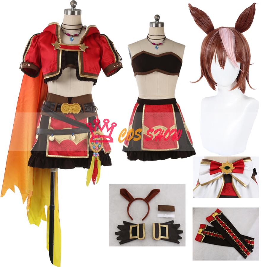 赤字販売!ウマ娘 プリティーダービー ビヨンド・ザ・ホライズン トウカイテイオー 勝負服 コスプレ衣装 髪飾り+靴下+耳付き ウィッグ能 オーダーメイド製作可能