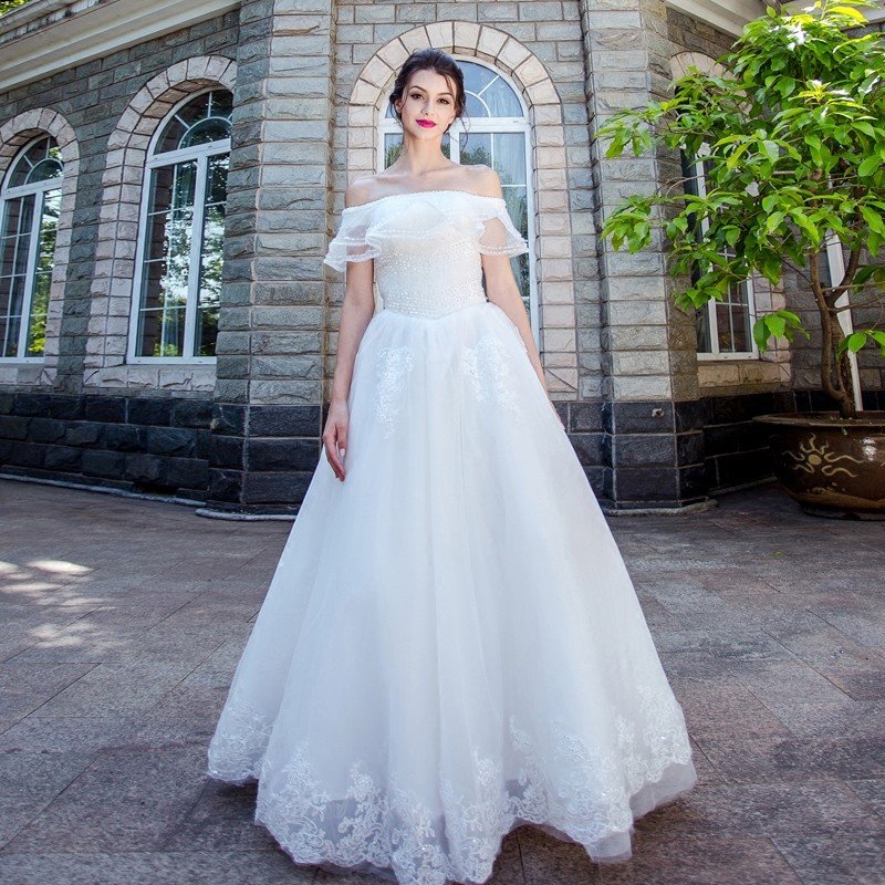 ウエディングドレス 二次会 ウェディングドレス エンパイア 安い 結婚式 プリンセス 花嫁 披露宴