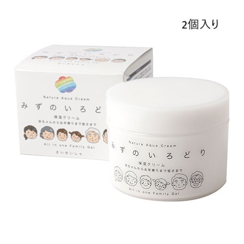 【お得な２個セット】日本製 1品6役 オールインワンクリーム ナチュールアクアクリーム 保湿クリーム 彩生舎 水の彩 200g×2個