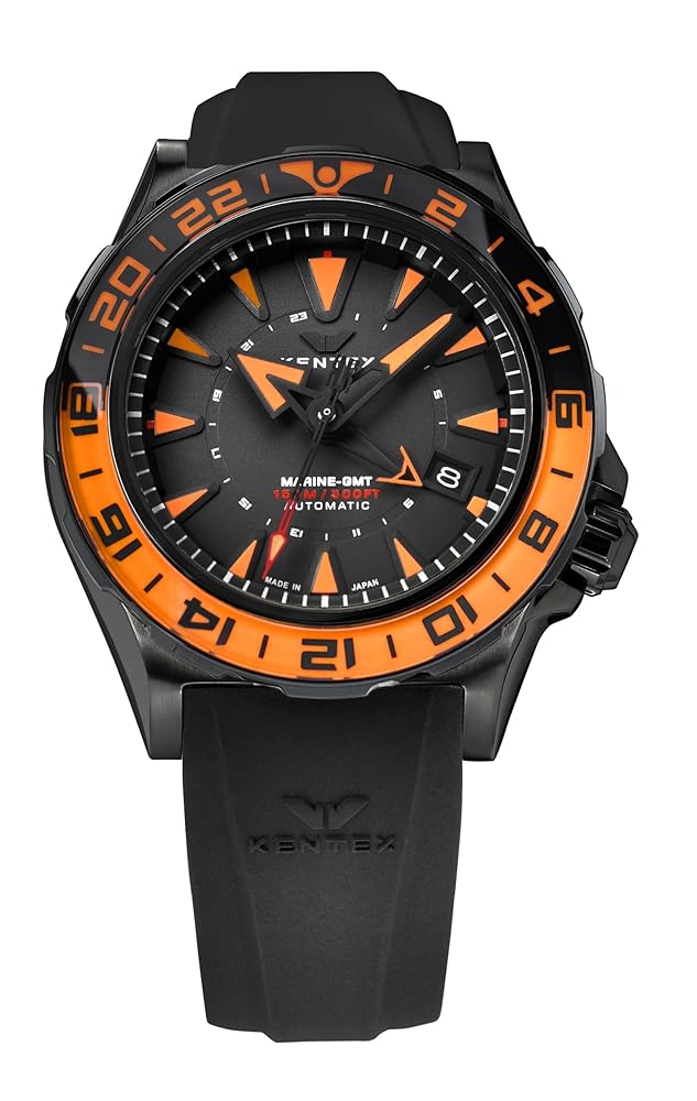 [ケンテックス] 腕時計 IWAWP MARINE GMT 機械式自動巻き 88本限定 S820X-04 メンズ ブラック