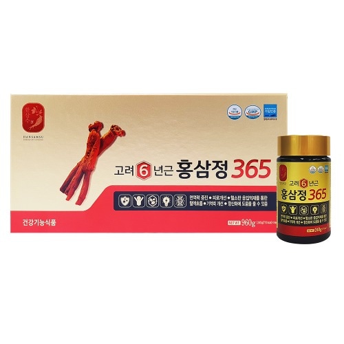 高麗人参 高麗6年根紅参精 240g x 4本/6年根ホンサム濃縮液15％(ジンセノサイド:サポニン）+韓方材料15種配合/韓国健康補助食品/プレアムギフト/無防腐剤/無合成添加物