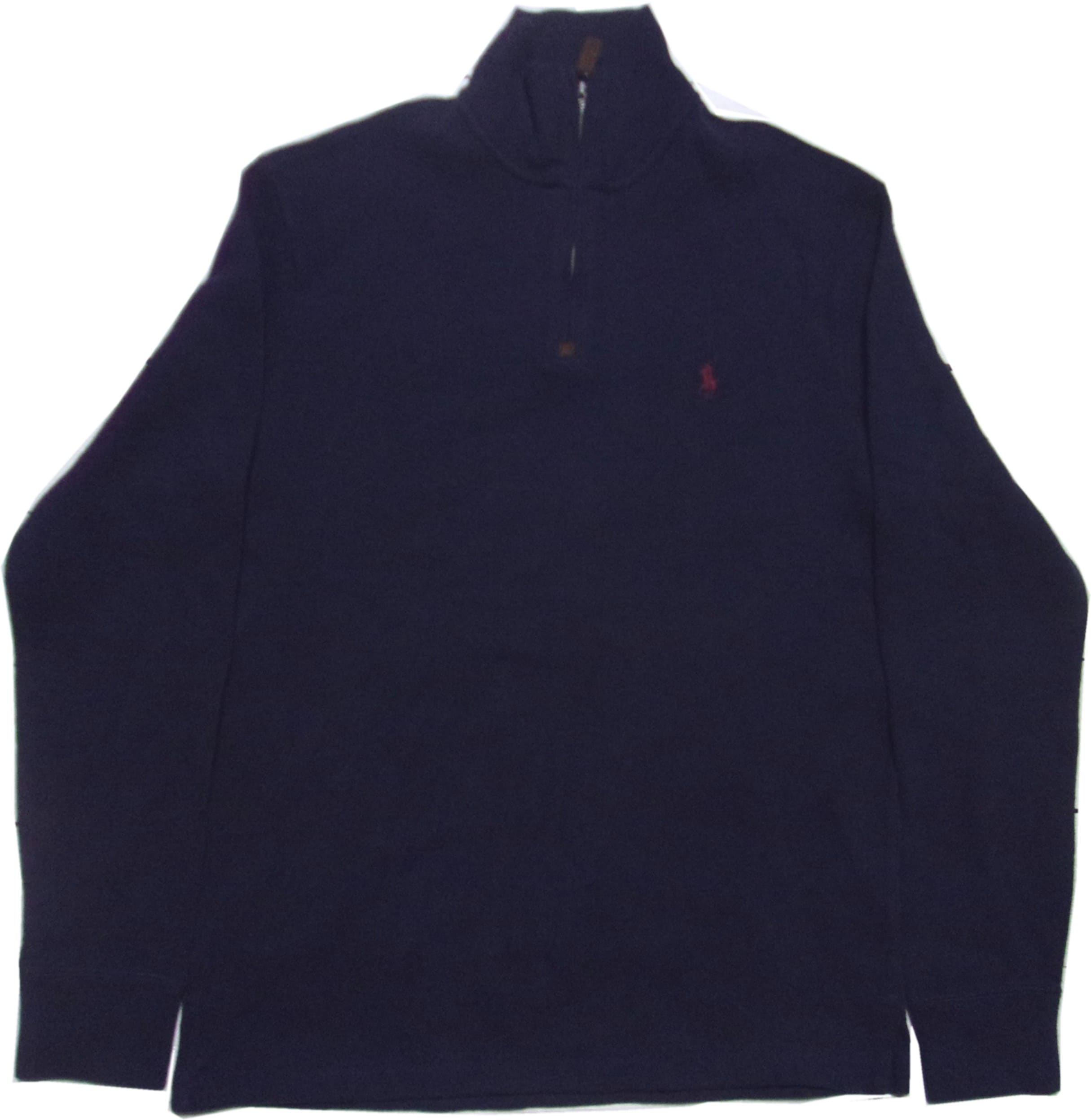 LA直輸入 ラルフ メンズ ワンポイント ハーフジッパー カットソー 紺 ネイビー half zipper cut and sewn navy 1329