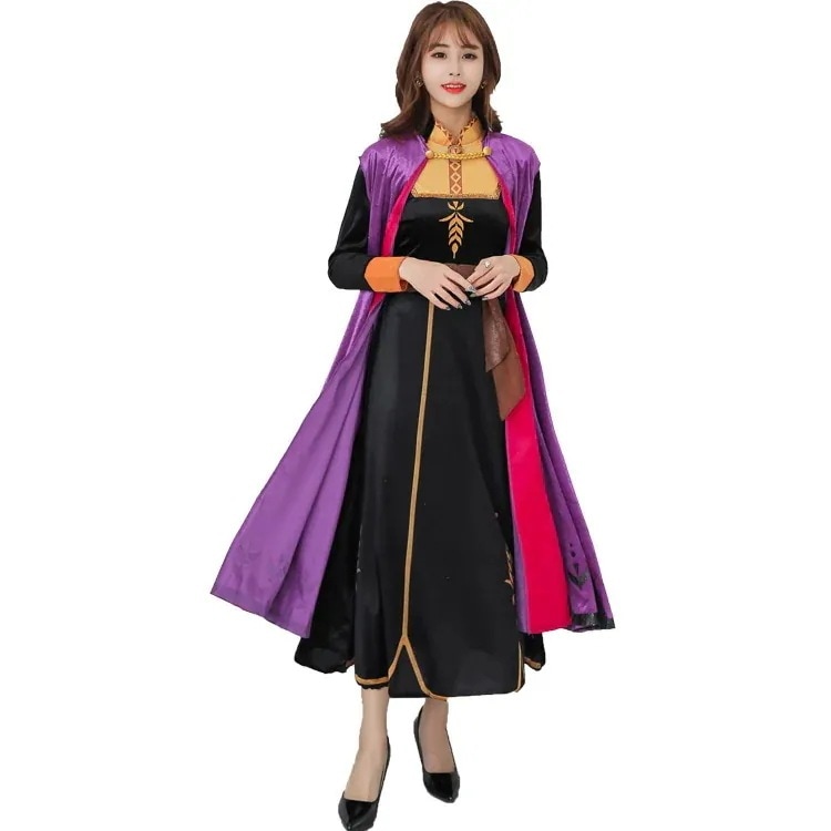 アナと雪の女王 2 アナ コスチューム プリンセス ドレス 大人用 ハロウィン コスチューム ステージ パフォーマンス ドレス 8278
