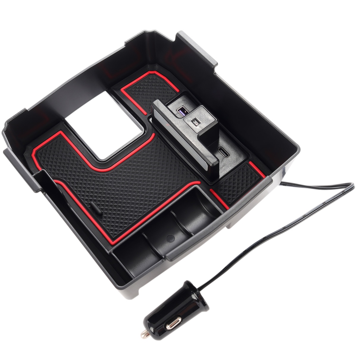 カローラクロス センター コンソール ボックス トレイ USB 2ポート TYPE-A QC3.0 TYPE-C PD3.0 急速充電 LED センサーライト S-882