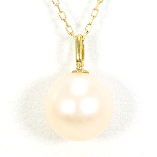 K10 10金 YG イエローゴールド ネックレス パール(真珠) 約50cm ジュエリー 中古 13,021円