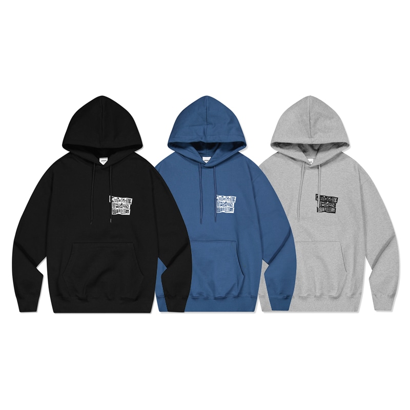 [Straykids BAE173 着用] RANSOM NOTE HOODIE 韓国 アイドル レディース メンズ 大きいサイズ 春 ヒョンジン ムジン