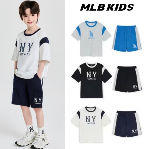 エムエルビーキッズ バーシティ カラー パッチ ロゴ Tシャツ セット