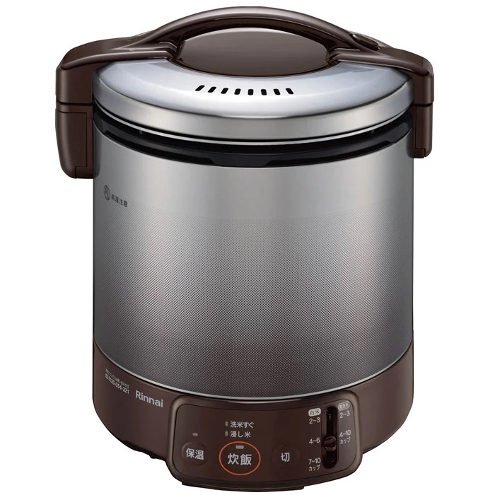 ガス炊飯器 ジャー機能付 10合 ダークブラウン プロパンガス用 RR-100VQ-DB-LP