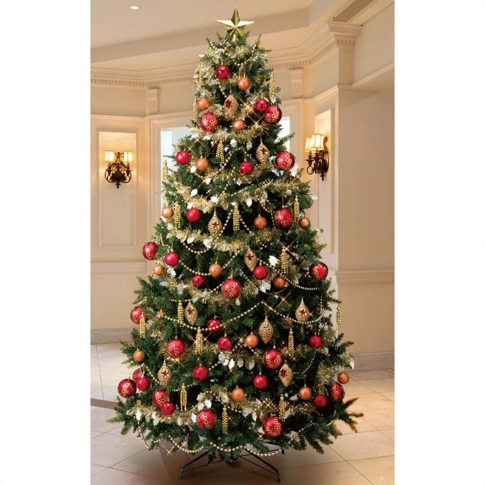 エントリーでポイント5倍！11月4日20:0011月11日1:59コンチネンタルツリーセット レッド H300cmクリスマスツリー 300cm おしゃれ 北欧 大型 ライト led