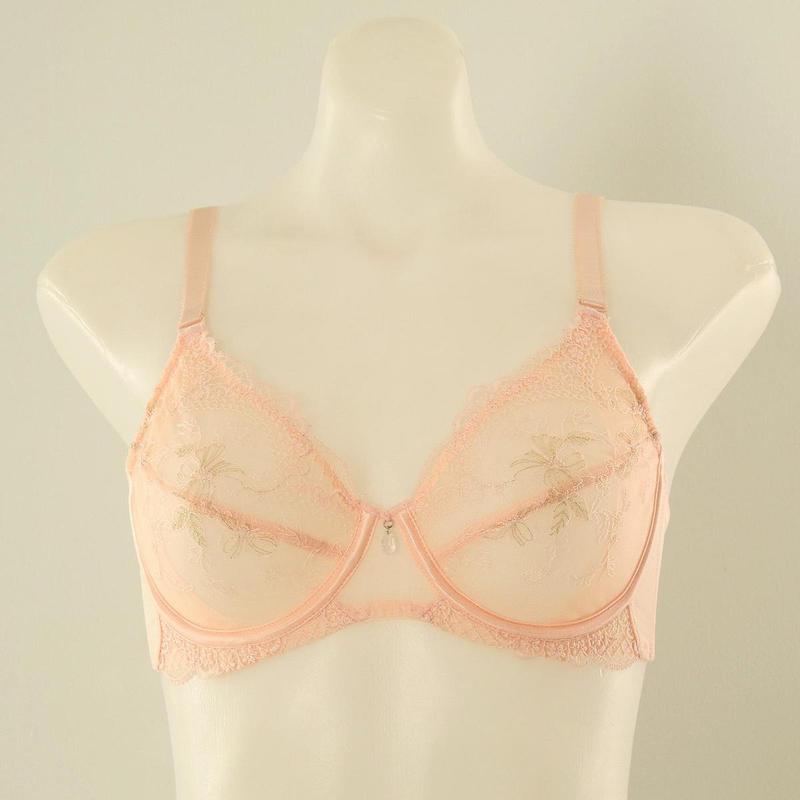 BカップCカップDカップ ブラックラベル チューリップレース 薄手 女性 ブラ SVBRB743SG