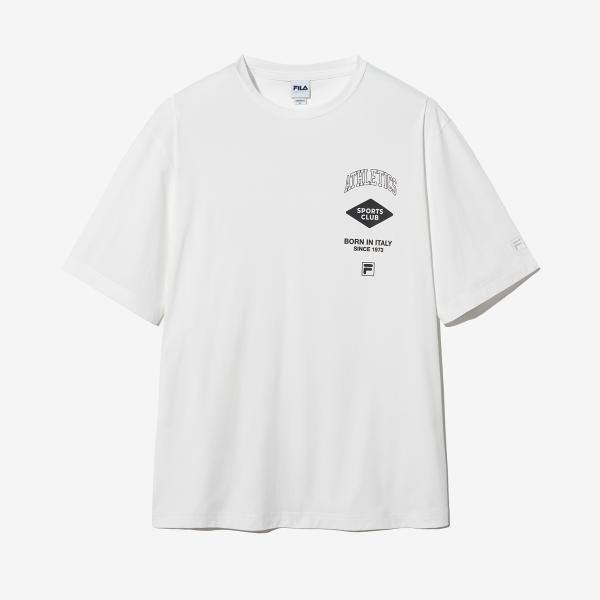[FILA] 冷感3段ロゴ半袖Tシャツ (FS2RSH2107X_OWH)