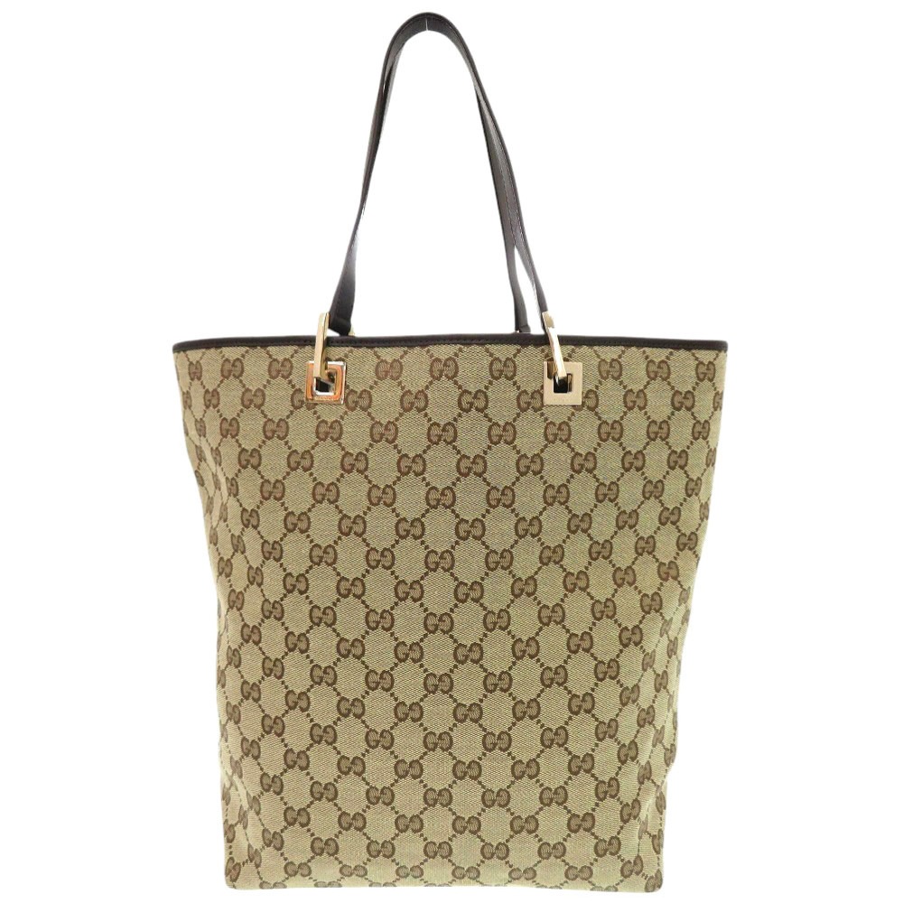 美品 002 1098 001998 トートバッグ GGキャンバス ベージュ 0707【中古】 レディース