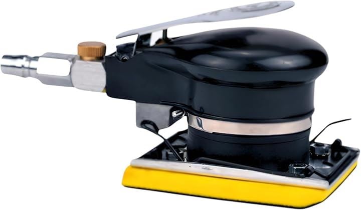 エアサンダー 空気圧 研磨 73x100mm 10000rpm ランダム エアオービタルサンダー(ブラック, 73x100mm)