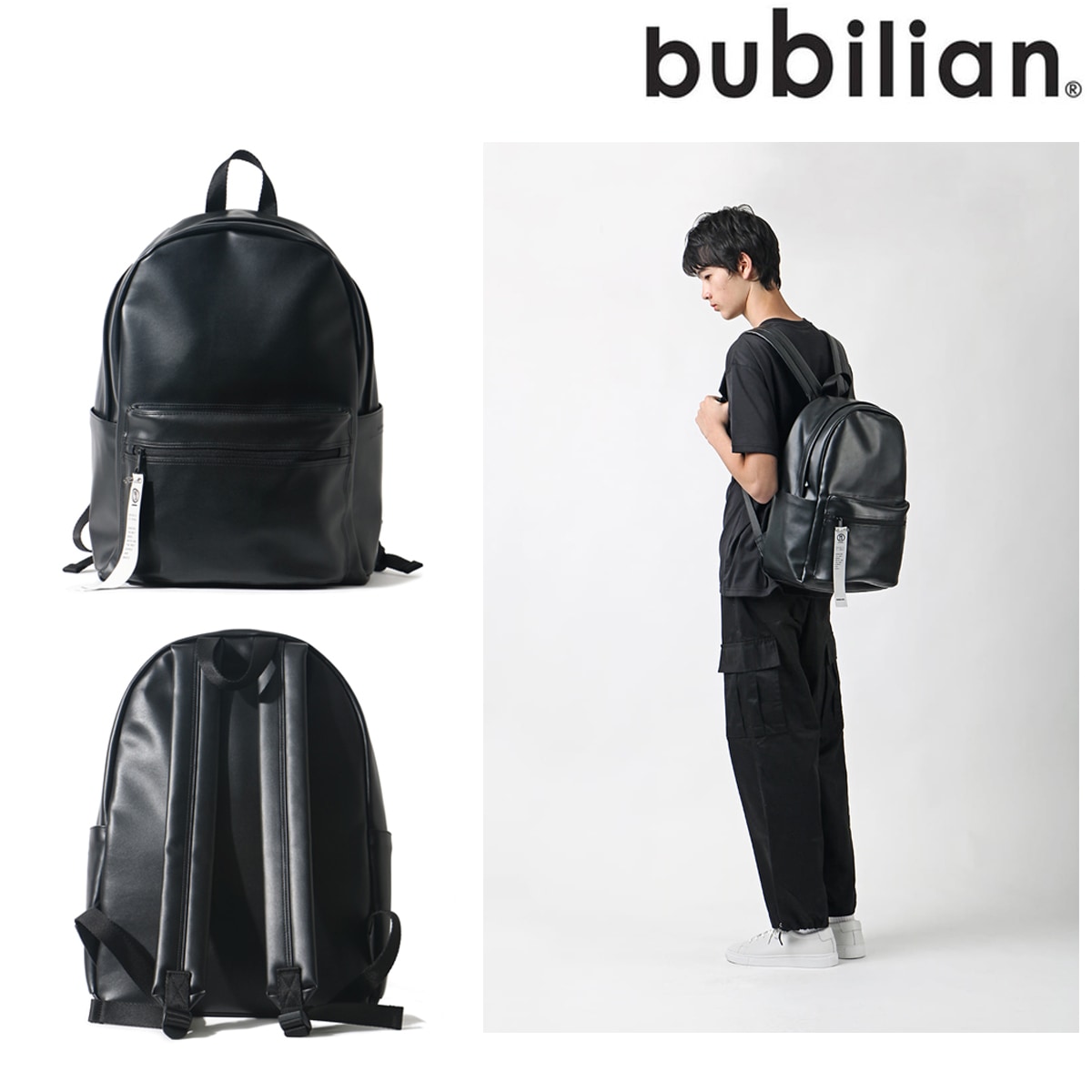 Zaratwo Leather [Black] バッグ 多機能 軽量 ノートパソコン 収納 通勤 出張 旅行 通学 メンズ/レディース 人気 おしゃれ カジュアル