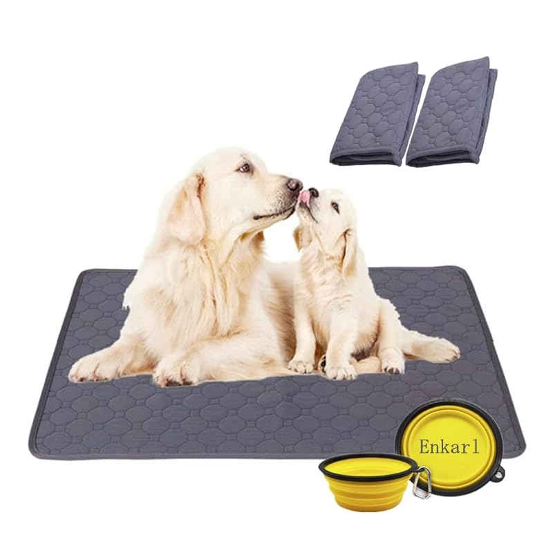 Enkarl ペット用おしっこマット ペットマット トイレシート 下敷き マット 洗える 繰り返し利用可能 防水 速乾 消臭 滑り止め ペットシート 四重構造 おしっこパッド 猫 中型 大型 犬用 ペ