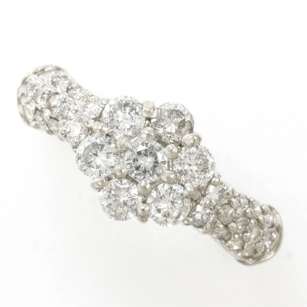 PT1000 リング 指輪 13号 ダイヤ 0.85 カード鑑別書 ジュエリー 中古