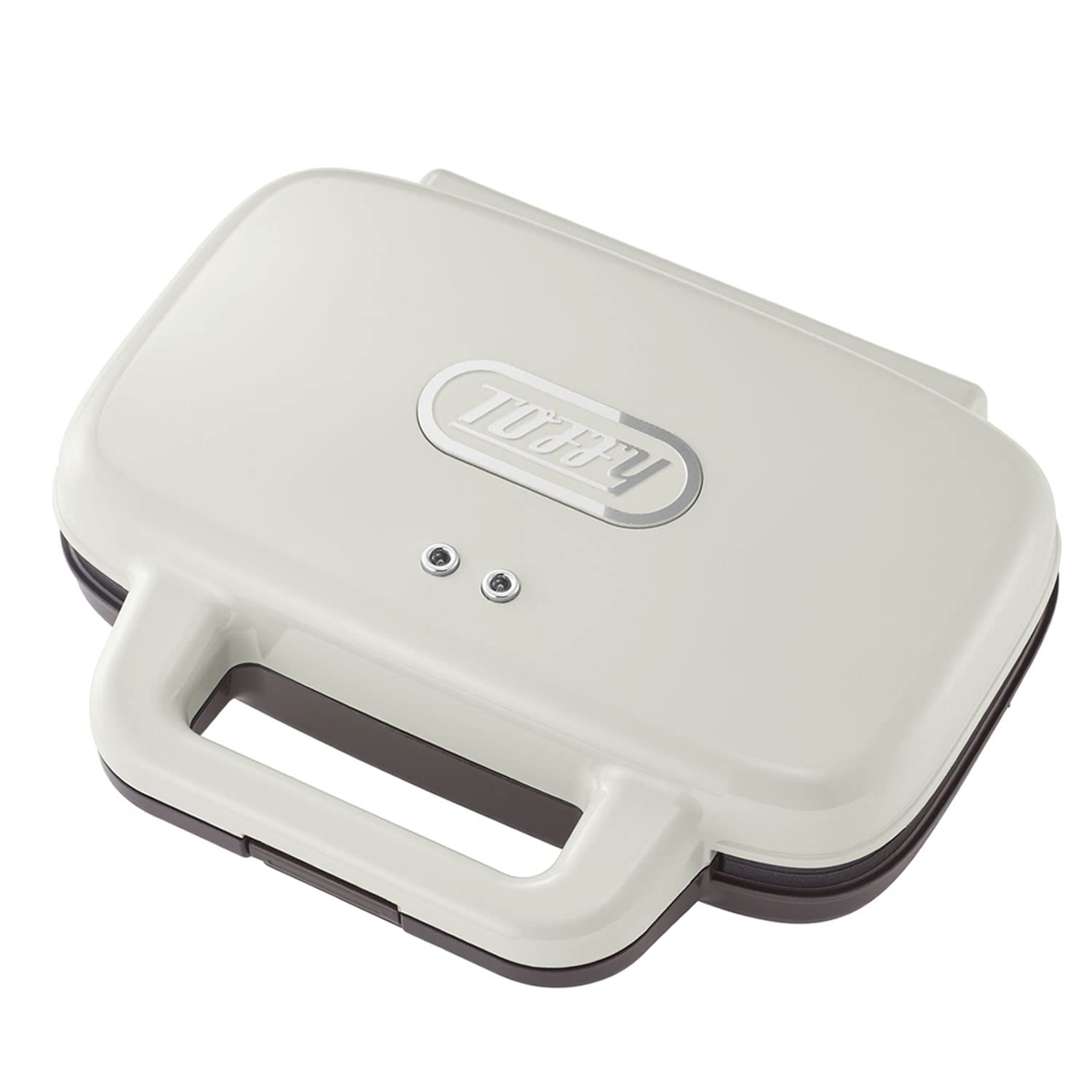 【Toffy/トフィー】 ホットサンドメーカー K-HS4 2枚焼き ミミまで焼ける ワイドプレート カンタン レトロ 朝ごはん 休日 モーニング ひとり暮らし アッシュホワイト K-HS4-AW