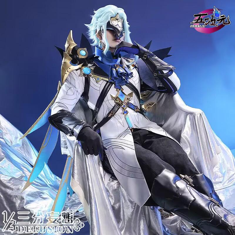 [超人気]三分妄想　原神　コスプレ　博士　ドットーレ　ファトゥス　衣装　ウイッグ　靴 追加可