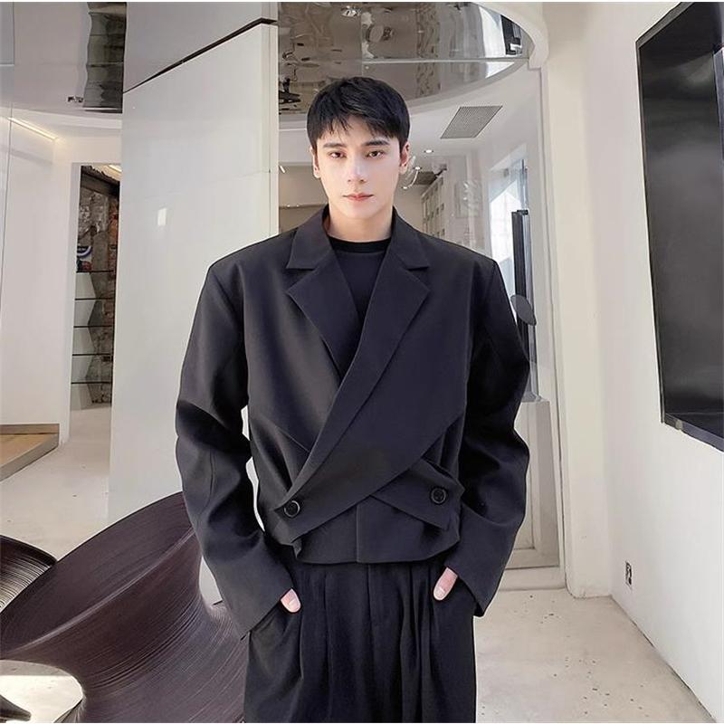 ジャケット メンズ コート カジュアルスーツ テーラード ブレザー 長袖 アウター パーティー 公演 クラブ 舞台衣装 ダンスウェア 黒 発表会 外套 男子 上着