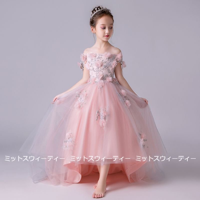 子供服 女の子 ワンピース 花柄ドレス 子供 子どもドレス 刺繍ドレス フォーマルドレス キッズ ジ