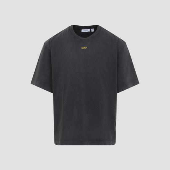 OFF WHITE Men T-Shirts OMAA120S26JER00B0001 MAREADO BLACK